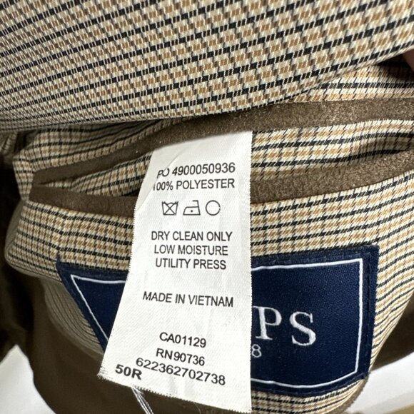 Chaps Ralph Lauren Men 50 R Brown Faux Suede Blazer Sports Coat - Picture 3 of 5